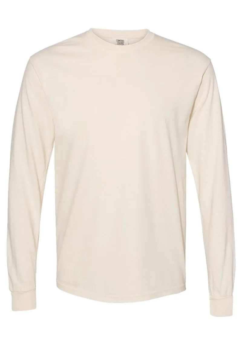 Pink Church Come Let Us Adore Him Comfort Colors Heavyweight Long Sleeve T-Shirt