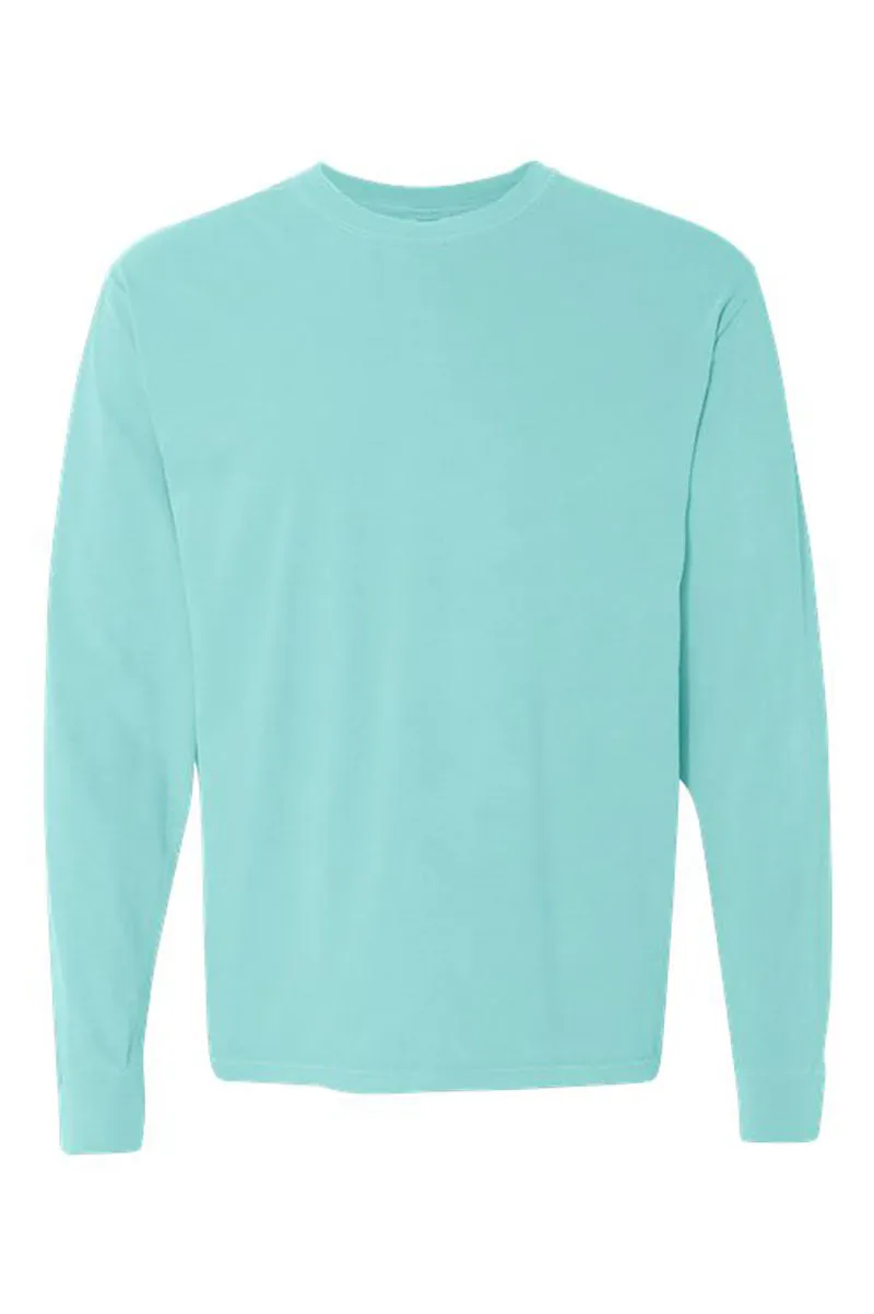 Pink Church Come Let Us Adore Him Comfort Colors Heavyweight Long Sleeve T-Shirt