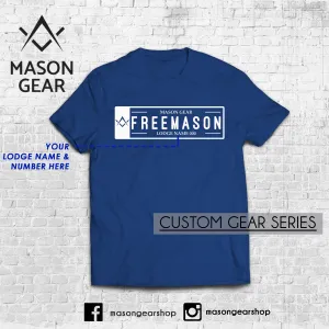 PLATE NUMBER t-shirt design -Print your Lodge name and number