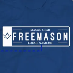 PLATE NUMBER t-shirt design -Print your Lodge name and number