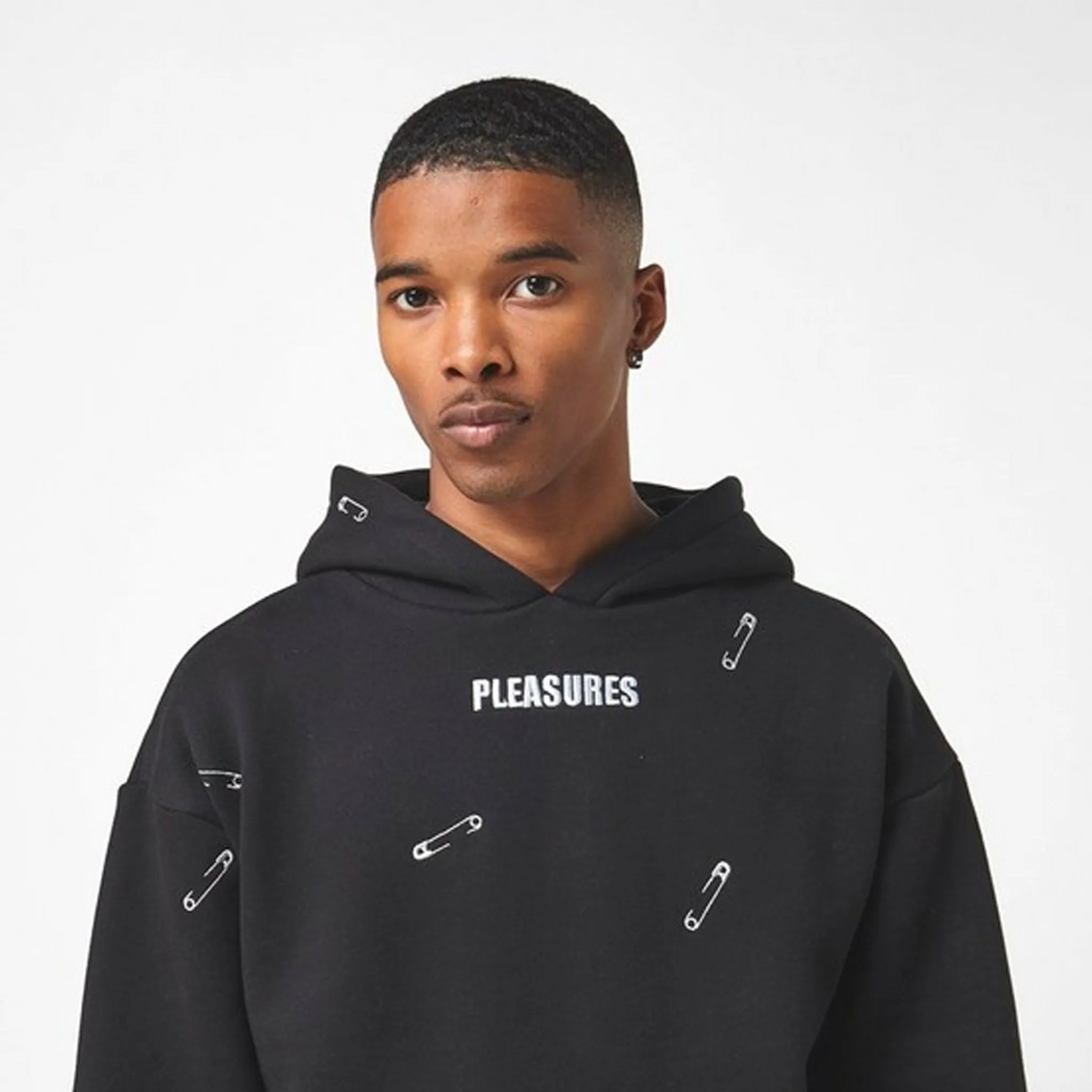 PLEASURES Safety Embroidered Hoodie