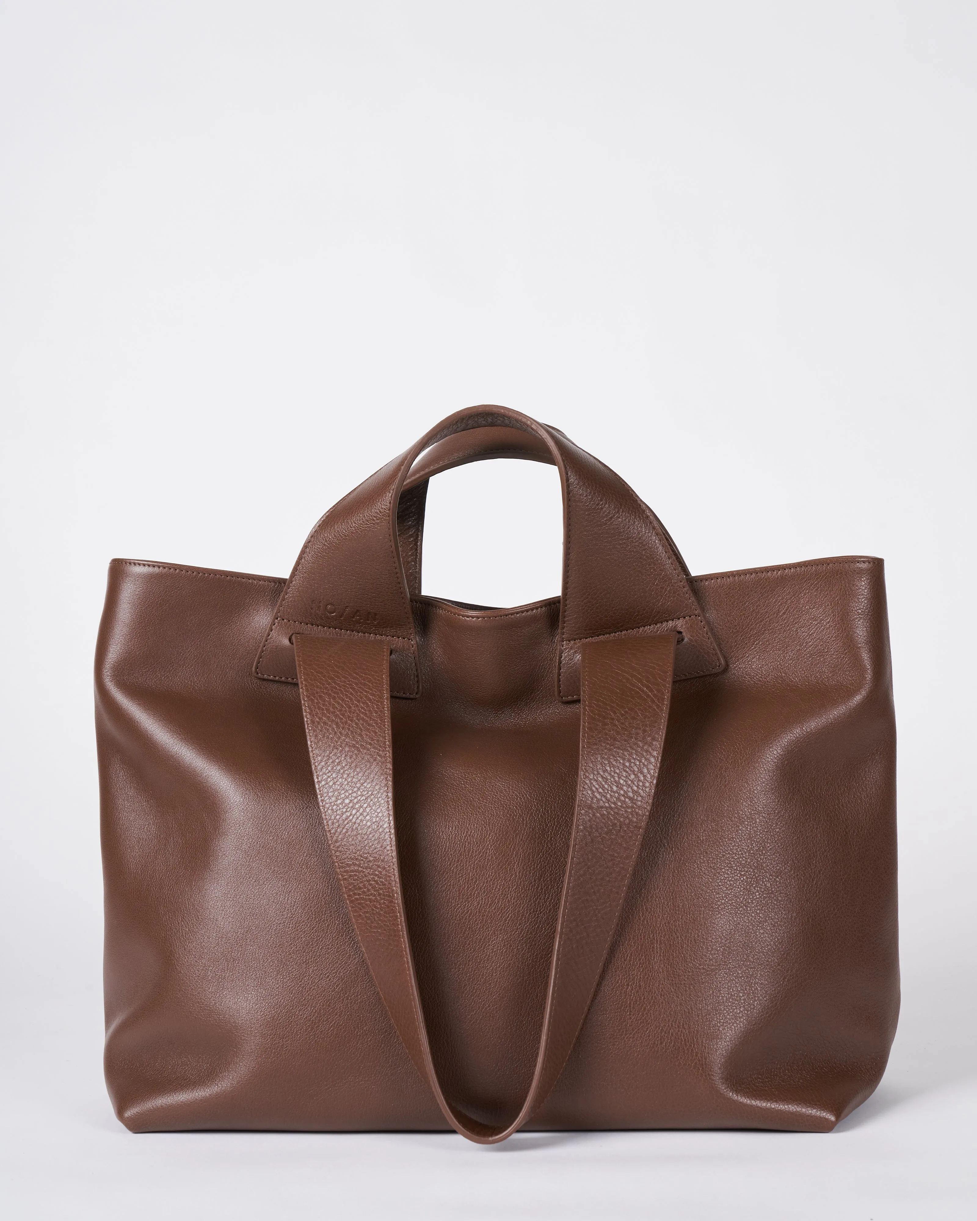 plen tote bag - brown leather