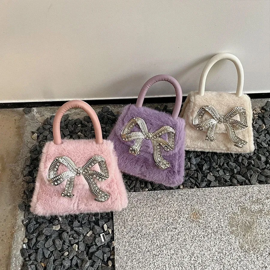 Plush Bow Tote