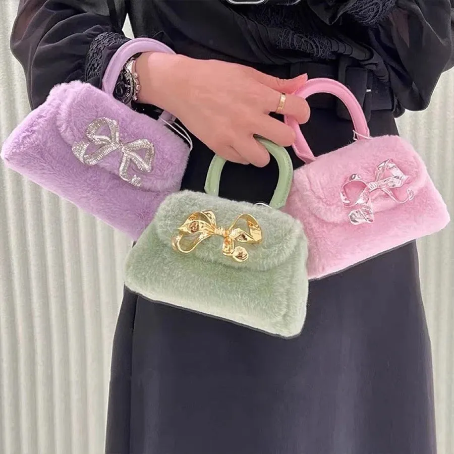Plush Bow Tote