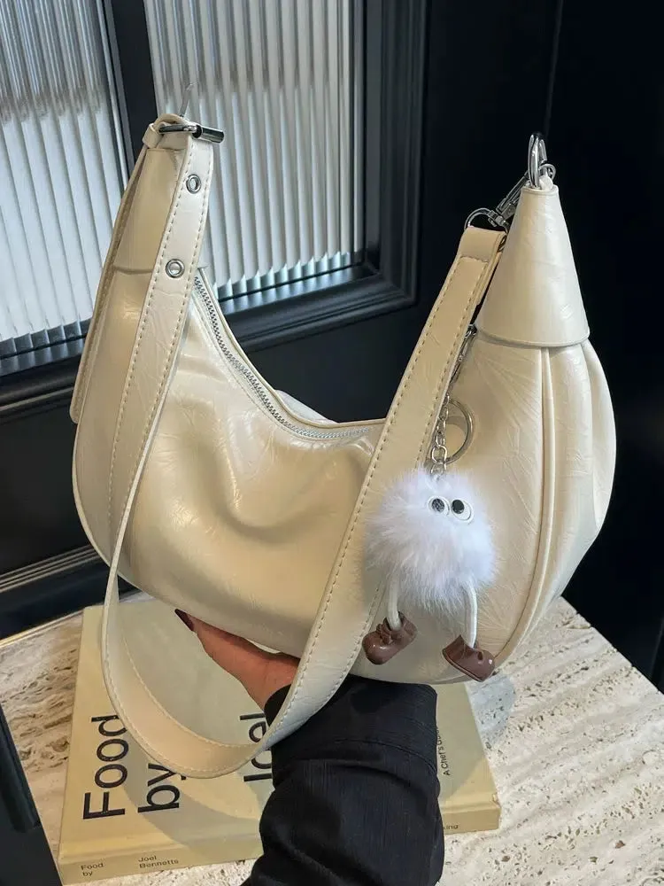 Plush Charm Shoulder Bag