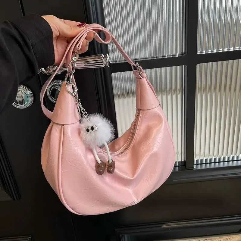 Plush Charm Shoulder Bag