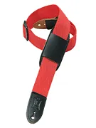 Polypropylene Guitar/Ukulele Strap - Red/Black Ribbon (Youth Series - 1-1/2 inch. Wide)