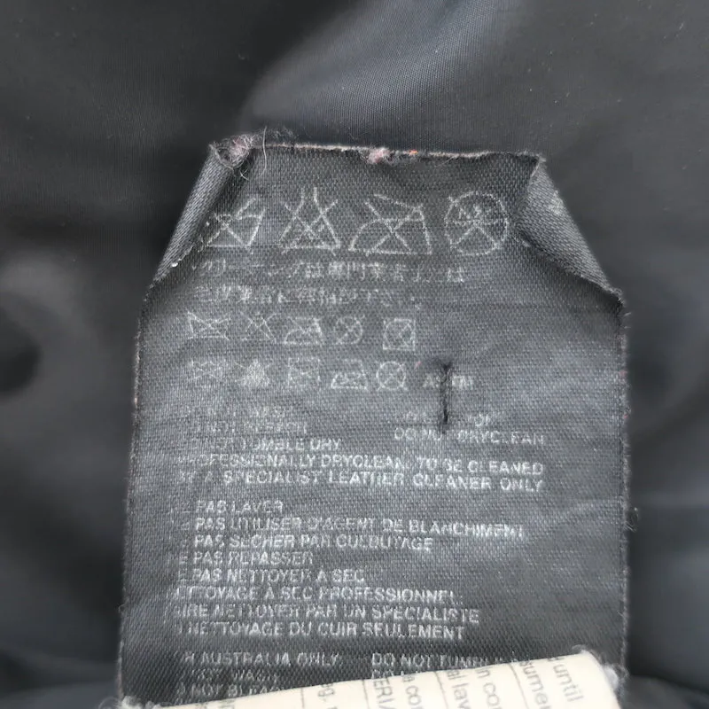 Prada Multi-Pocket Jacket Black Leather-Trim Nylon Size Small