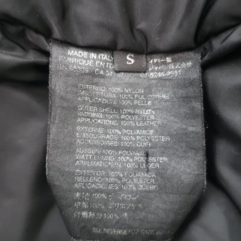 Prada Multi-Pocket Jacket Black Leather-Trim Nylon Size Small