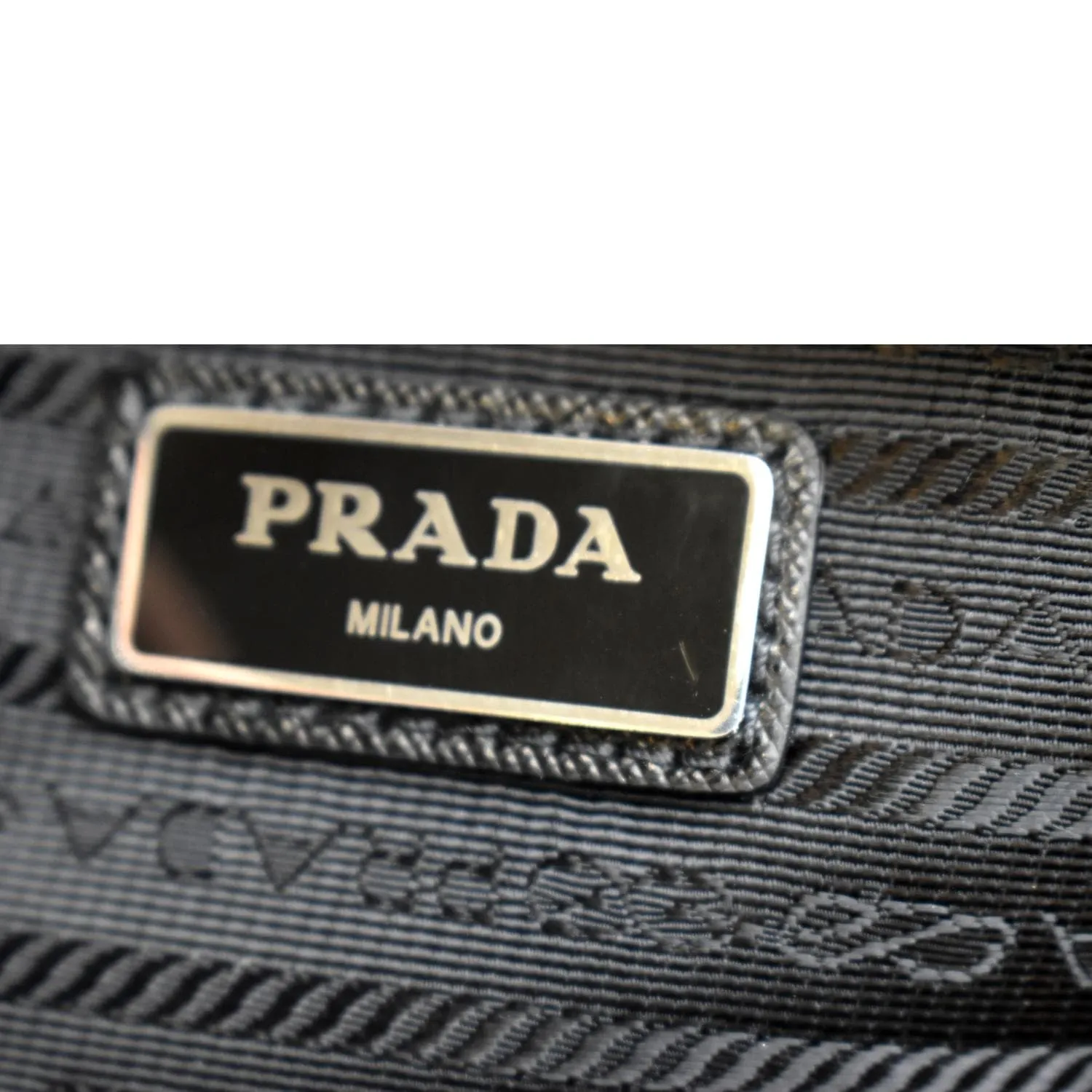 PRADA Re-Nylon Leather Shoulder Bag White