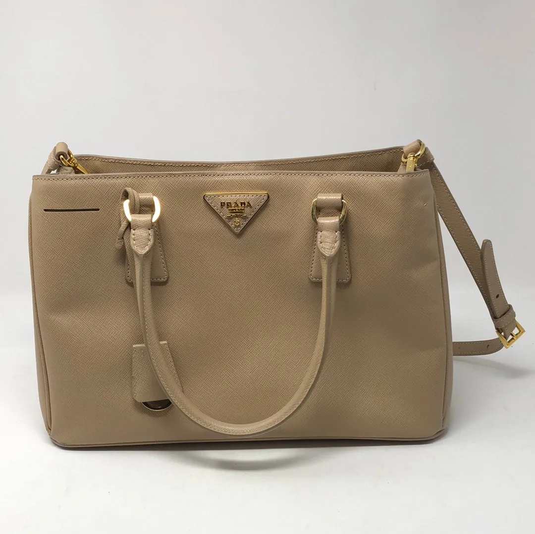 Prada Saffiano Lux Medium Cammeo Tote