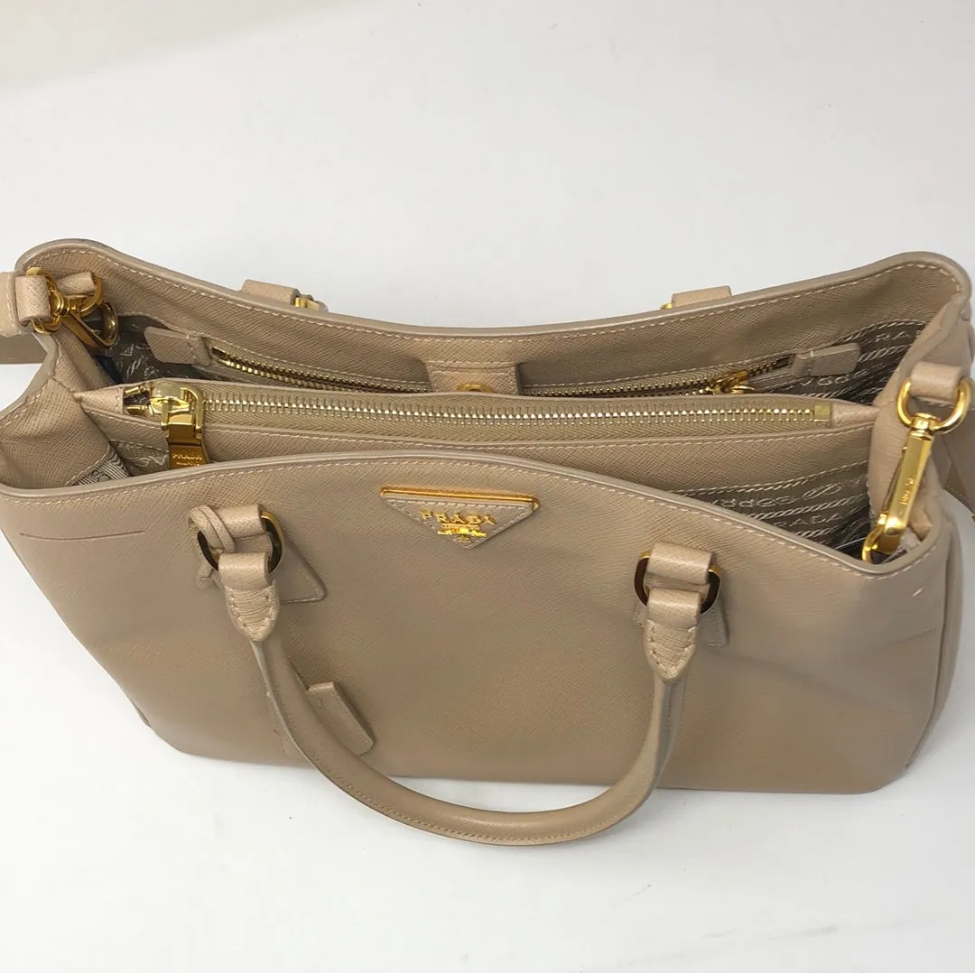 Prada Saffiano Lux Medium Cammeo Tote