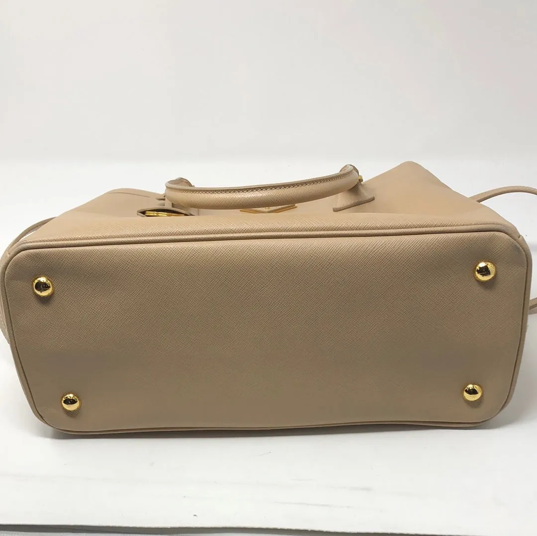 Prada Saffiano Lux Medium Cammeo Tote