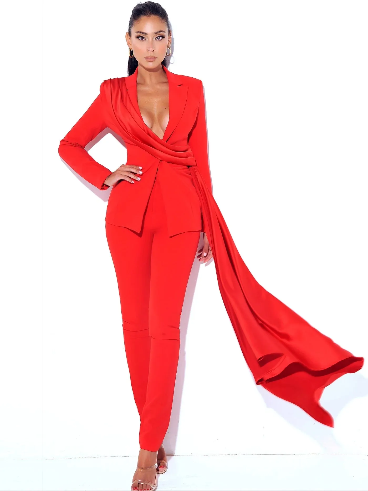 PRE-ORDER Giovanna Blazer Top x Red