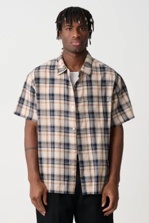 PUSH CHECK SHIRT - NAVY