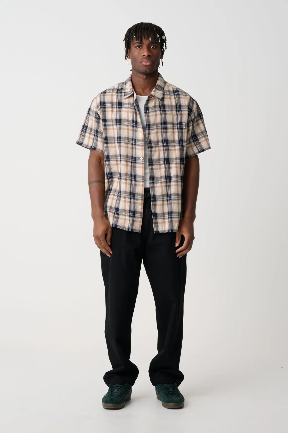 PUSH CHECK SHIRT - NAVY