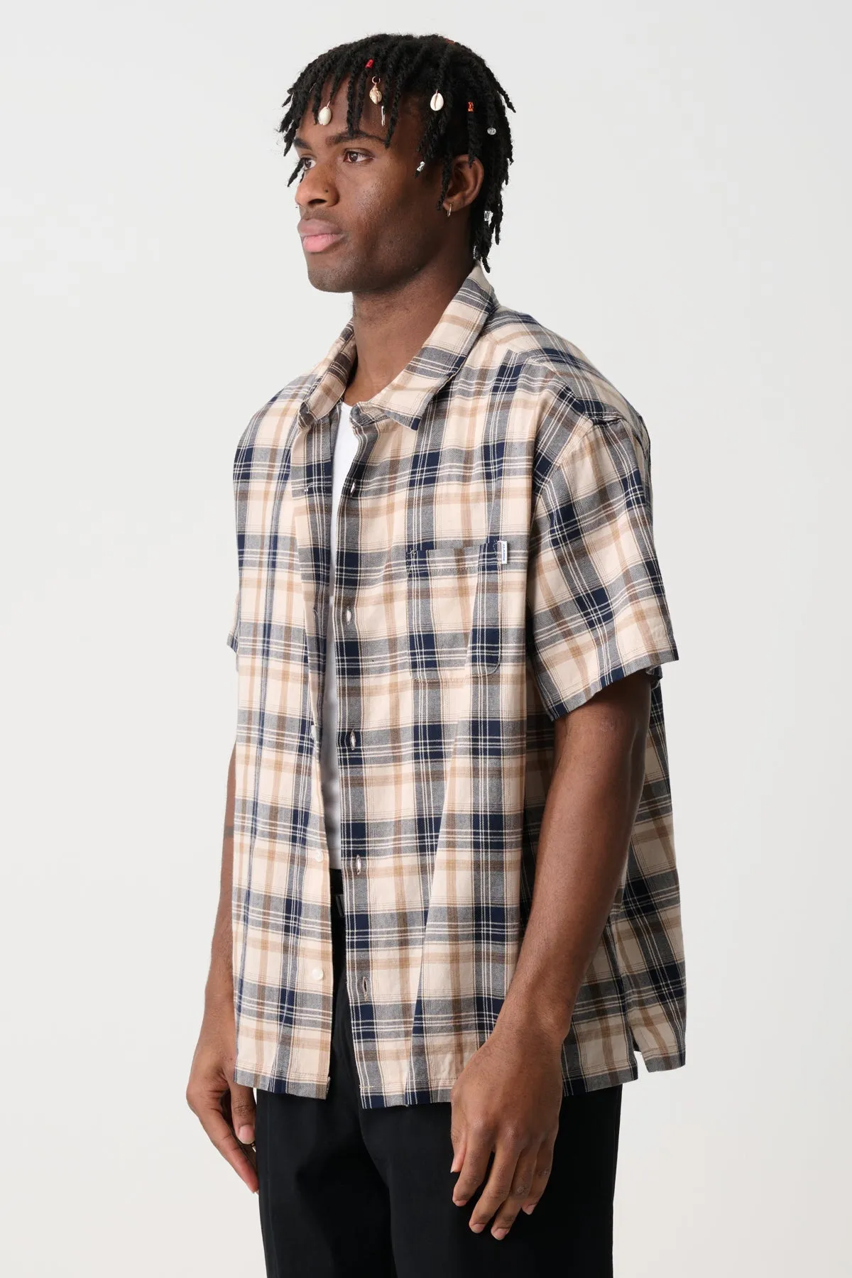 PUSH CHECK SHIRT - NAVY