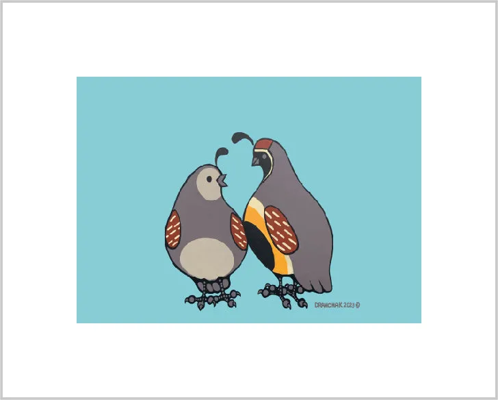 Quail Mates - Ready to frame