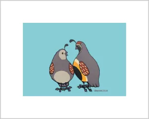 Quail Mates - Ready to frame