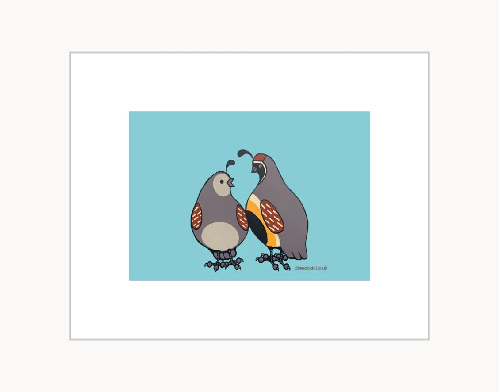 Quail Mates - Ready to frame