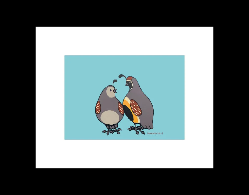 Quail Mates - Ready to frame