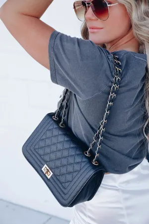 Quest Quilted Crossbody - Black