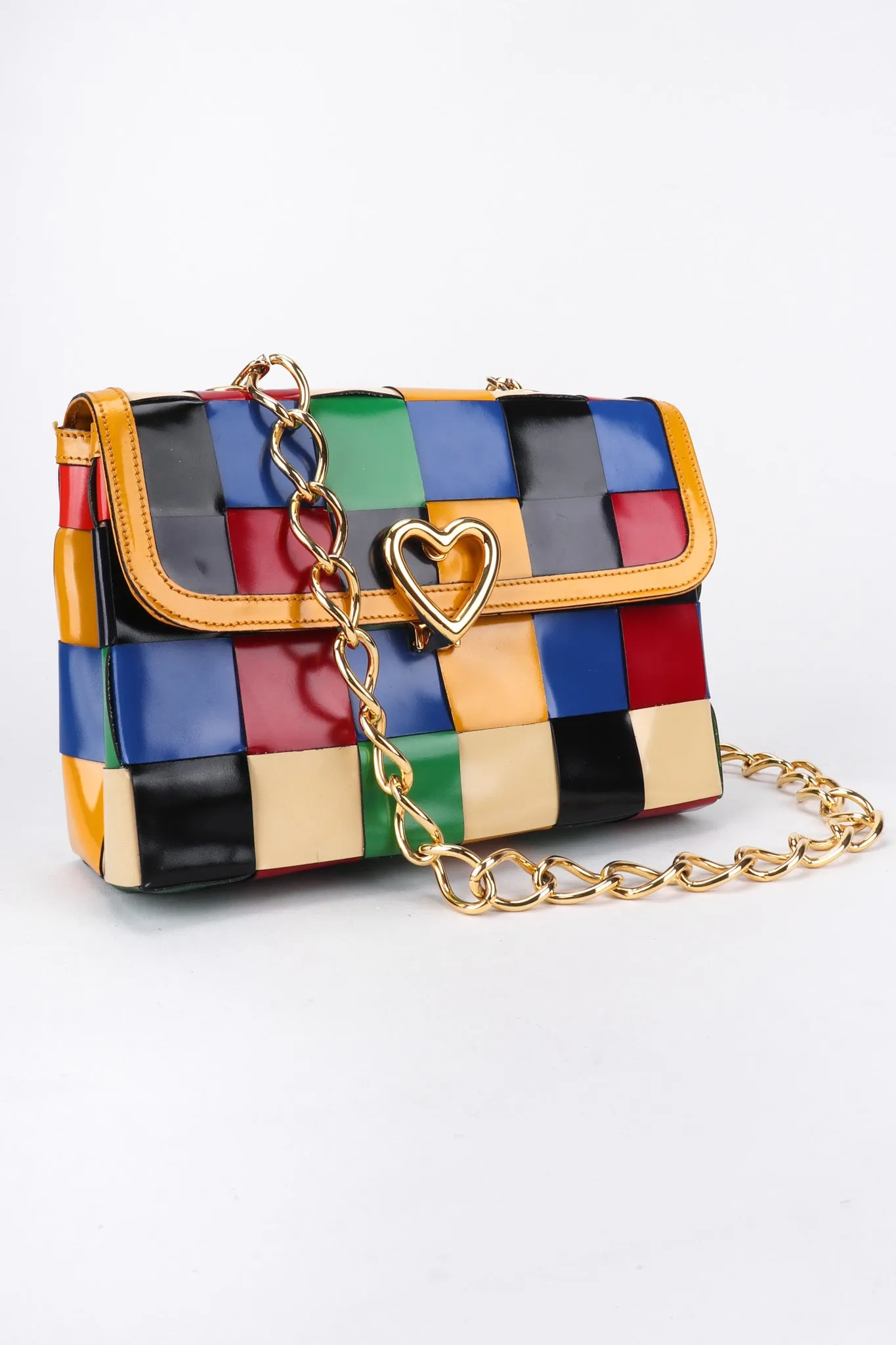 Rainbow Leather Crossbody Bag