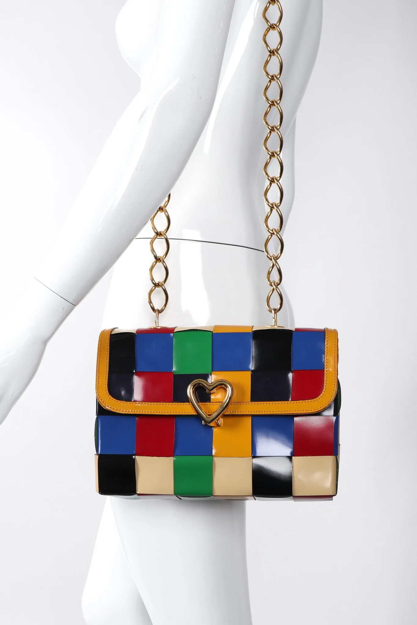 Rainbow Leather Crossbody Bag