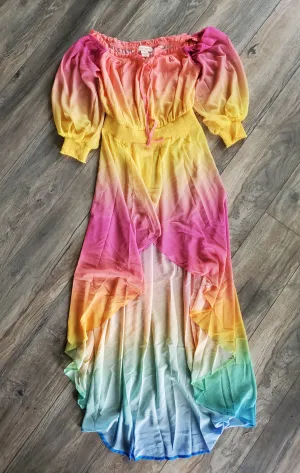 Rainbow Ombre Off Shoulder Top