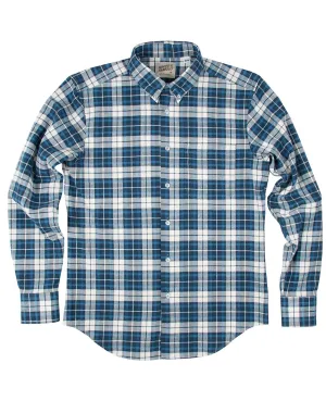 Raised Dobby Plaid Regular Shirt  White / Blue