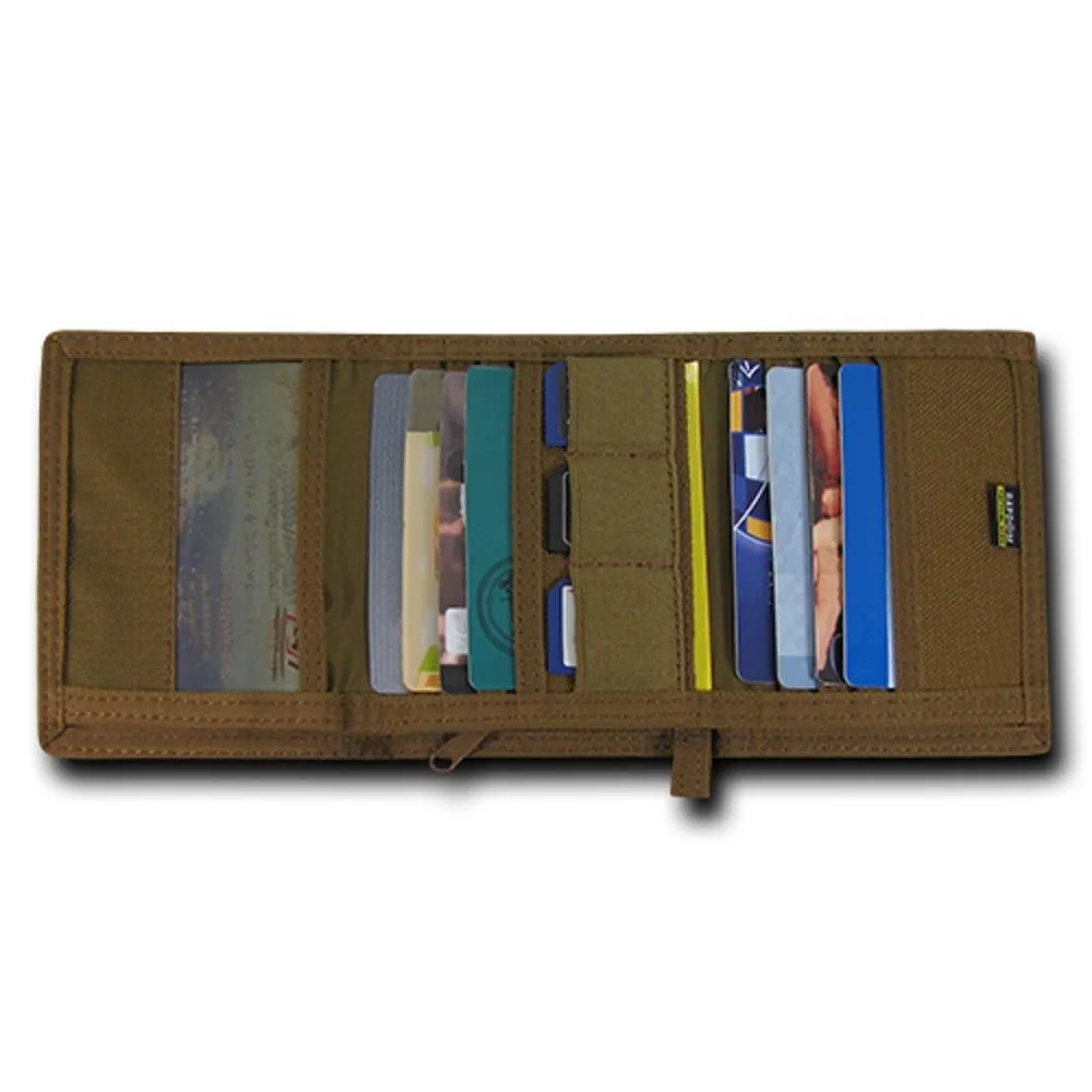 RapDom USA Tonal Coyote American Flag Tactical Tri-Fold Wallet