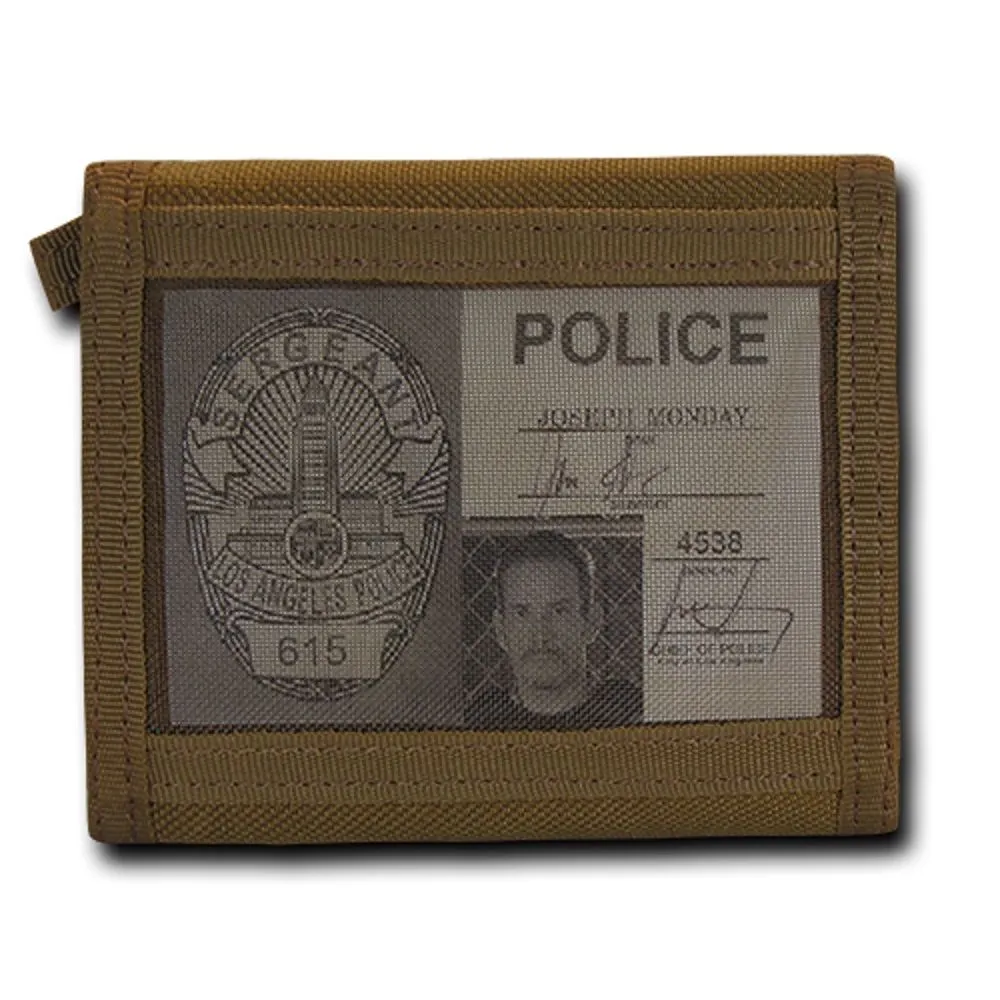 RapDom USA Tonal Coyote American Flag Tactical Tri-Fold Wallet
