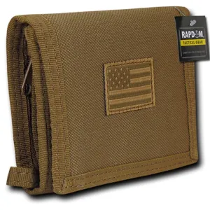 RapDom USA Tonal Coyote American Flag Tactical Tri-Fold Wallet