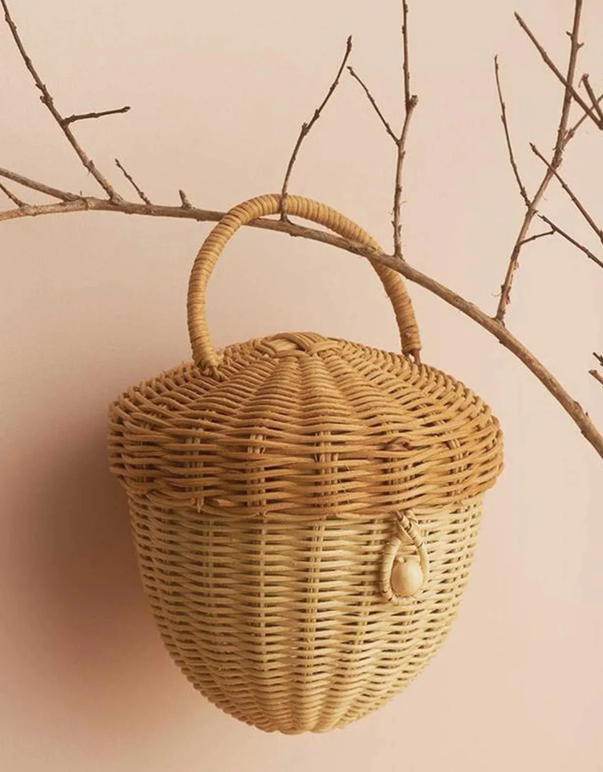 Rattan Acorn Bag by Olliella