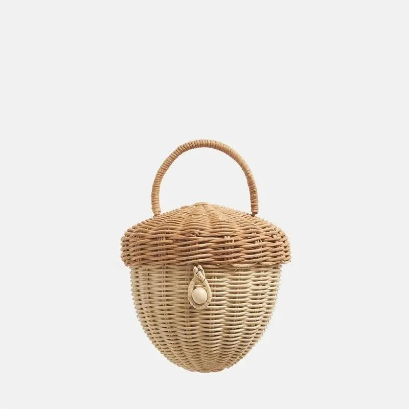 Rattan Acorn Bag by Olliella