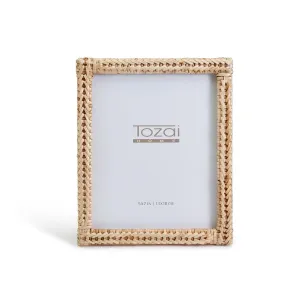 Rattan picture frame 5" x 7"