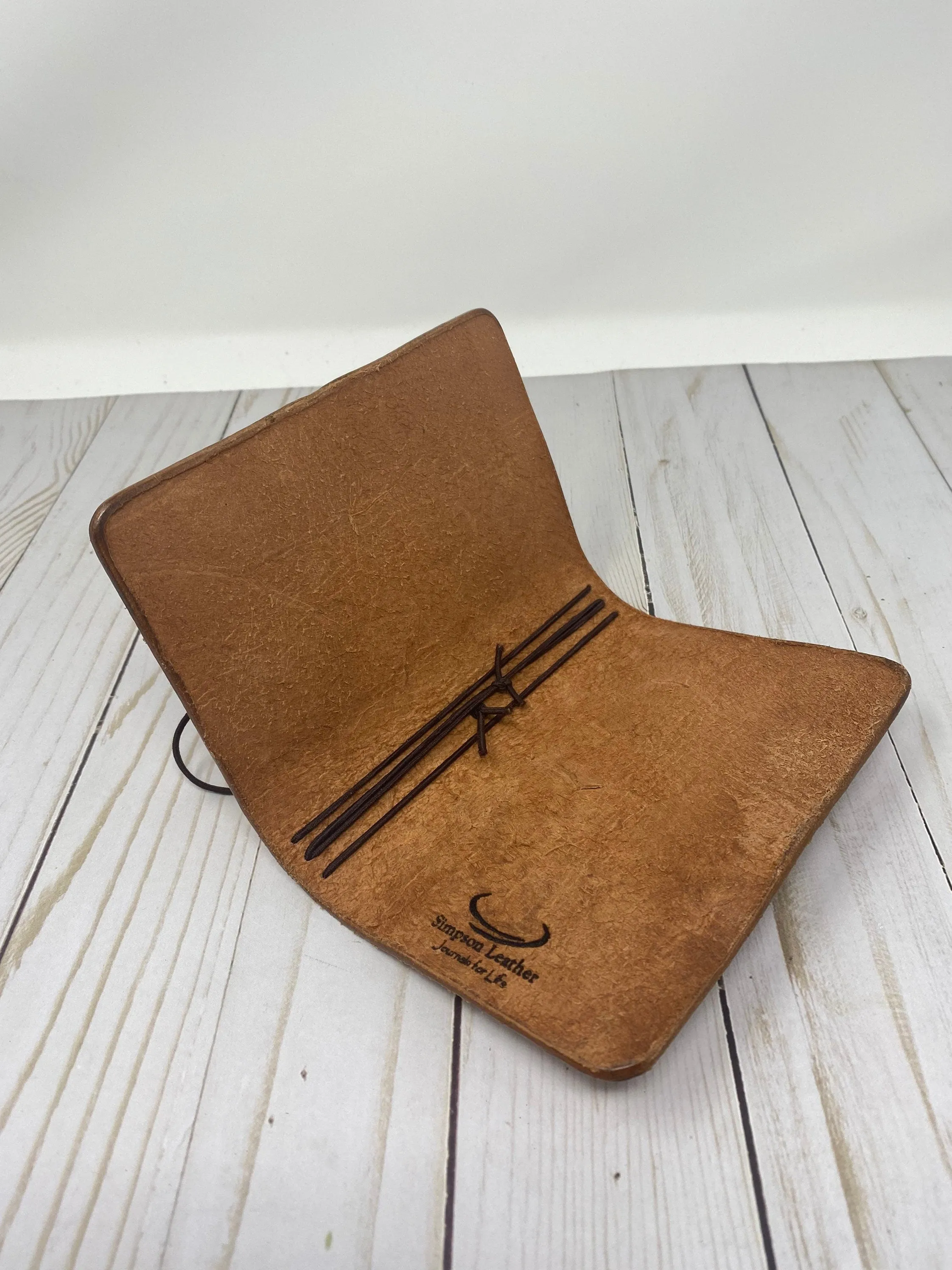 Ready to Ship, Pocket TN, Natural Tan, Full Grain Vegetable Tanned, Leather Journal, Traveler's Notebook