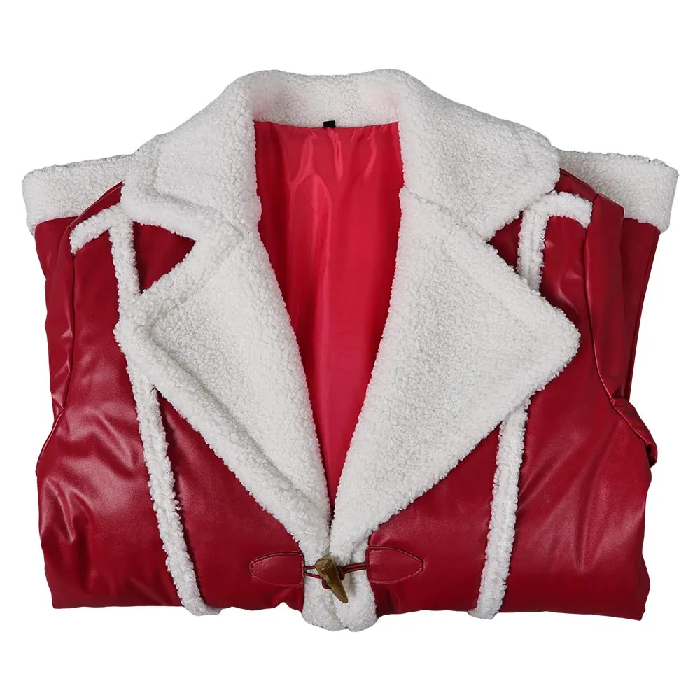 Red One Santa Claus Nick Red Coat Cosplay Costume Outfits