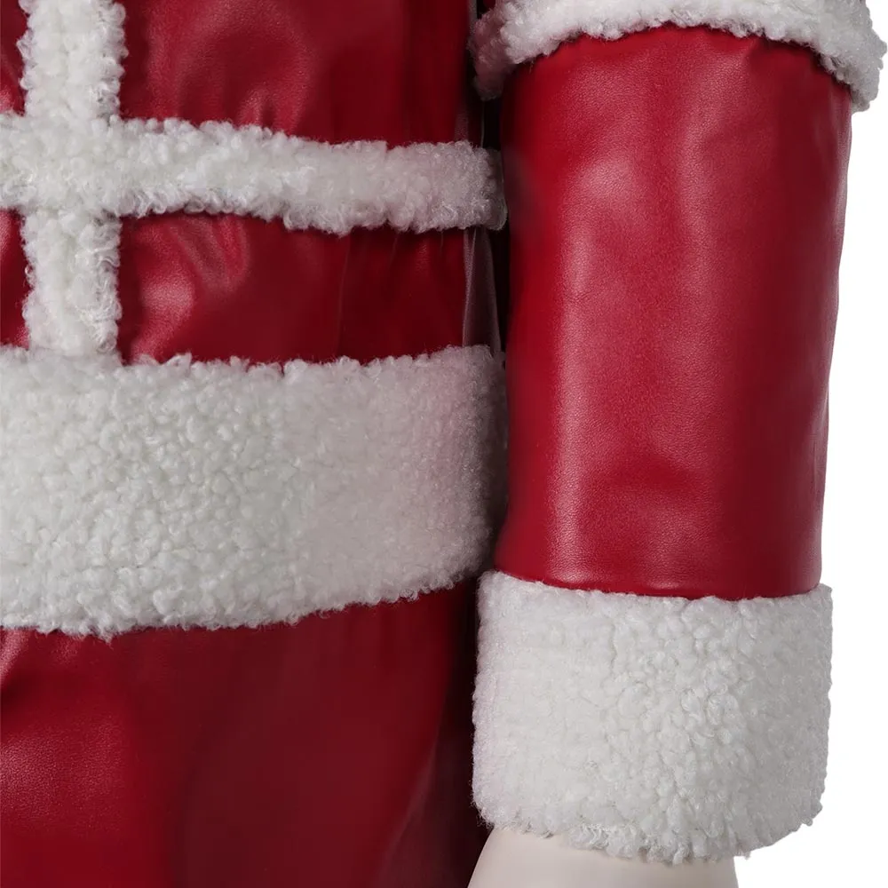 Red One Santa Claus Nick Red Coat Cosplay Costume Outfits