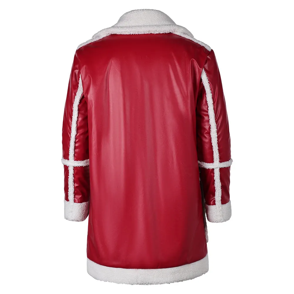 Red One Santa Claus Nick Red Coat Cosplay Costume Outfits