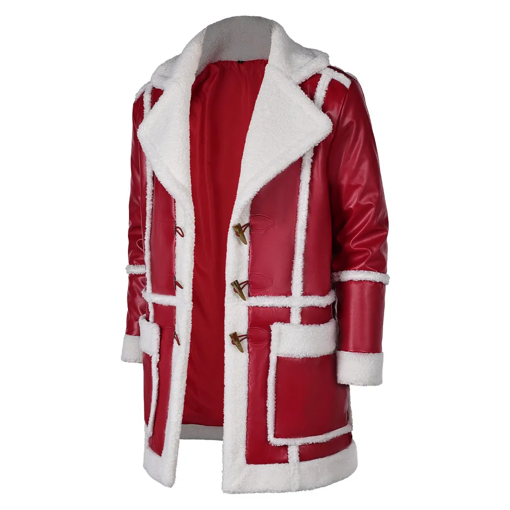Red One Santa Claus Nick Red Coat Cosplay Costume Outfits