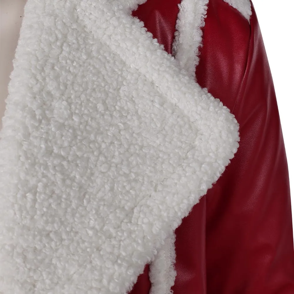 Red One Santa Claus Nick Red Coat Cosplay Costume Outfits