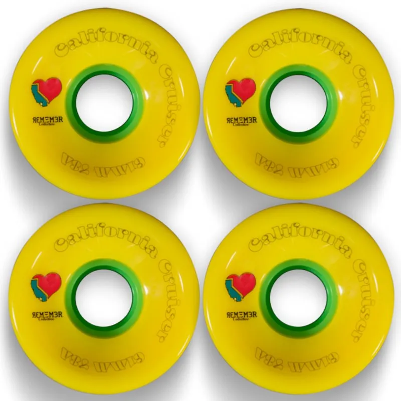 Remember Collective California Cruiser Wheels 61mm 78a – Yellow