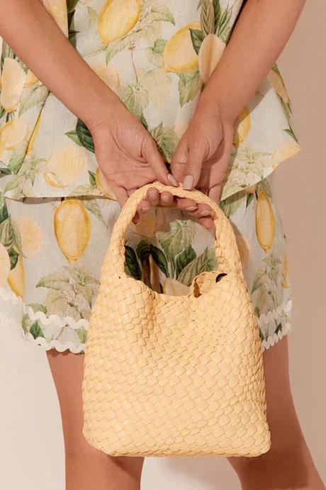 REMI WOVEN MINI BAG (LEMON)