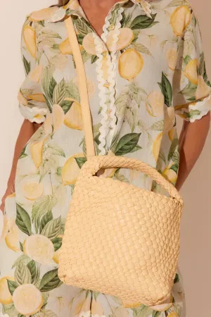 REMI WOVEN MINI BAG (LEMON)