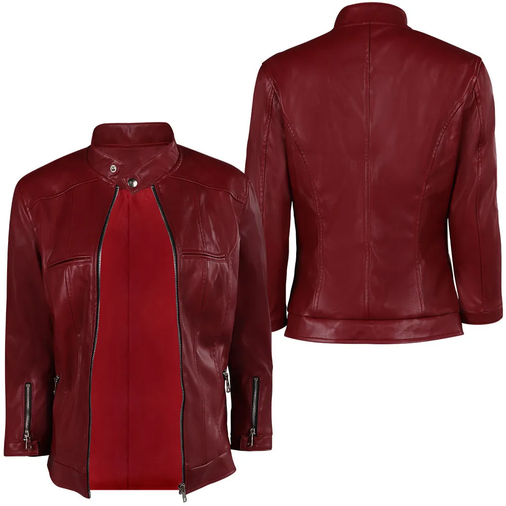 Resident Evil: Death Island Biohazard Claire Coat Cosplay Costume Halloween Carnival Suit