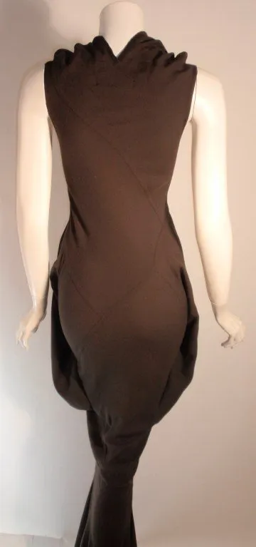 RICK OWENS 2004 Queen Burnt Umber Gown 4-6