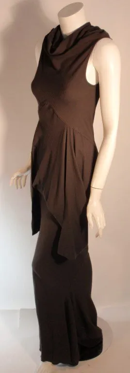 RICK OWENS 2004 Queen Burnt Umber Gown 4-6