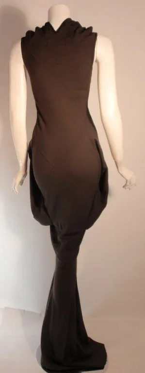 RICK OWENS 2004 Queen Burnt Umber Gown 4-6