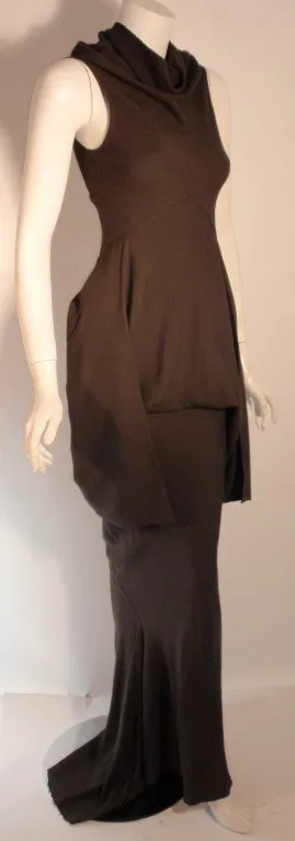 RICK OWENS 2004 Queen Burnt Umber Gown 4-6
